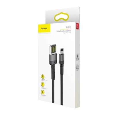 Кабель Baseus Cafule Cable Special Edition (USB) на (Lightning) 2m 1.5A (CALKLF-HG1) (черный) Кабели / Электроника | V4.Market