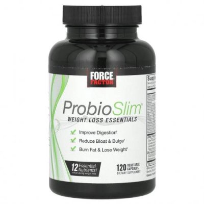 Force Factor, ProbioSlim, незаменимые питательные вещества для снижения веса, 120 капсул Диетические средства / Аптека | V4.Market