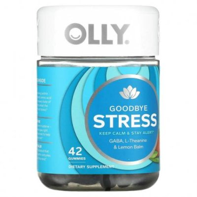 OLLY, Goodbye Stress, ягодная вербена`` 42 жевательных мармеладки ГАМК (гамма-аминомасляная кислота) / Аптека | V4.Market