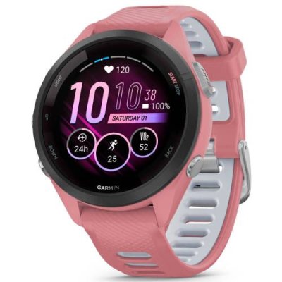 Смарт-часы Garmin Forerunner 265S Black Bezel with Light Pink Case and Light Pink/Whitestone Silicone Band Garmin / Электроника | V4.Market