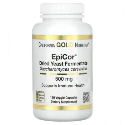 California Gold Nutrition, EpiCor, сухой дрожжевой ферментат, 500 мг, 120 растительных капсул EpiCor / Аптека | V4.Market