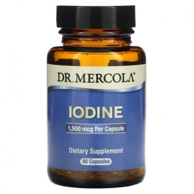 Dr. Mercola, Iodine, 1,500 mcg, 90 Capsules Йод / Аптека | V4.Market