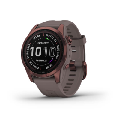 Смарт-часы Garmin Fenix 7S Sapphire Solar Dark Bronze Titanium with Shale Gray Band Garmin / Электроника | V4.Market