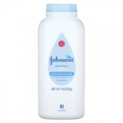 Johnson & Johnson, Порошок с алоэ и витамином Е, 255 г (9 унций) Присыпка для малышей / Аптека | V4.Market