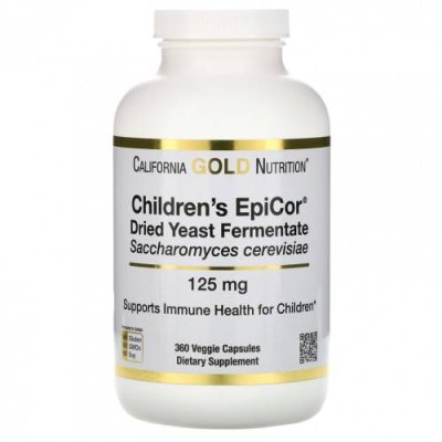 California Gold Nutrition, Children's Epicor, 125 мг, 360 растительных капсул EpiCor / Аптека | V4.Market