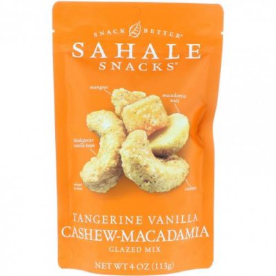 Sahale Snacks, Глазированная смесь: мандарин, ваниль, кешью и макадмия, 4 унц. (113 г) Смеси закусок / Аптека | V4.Market