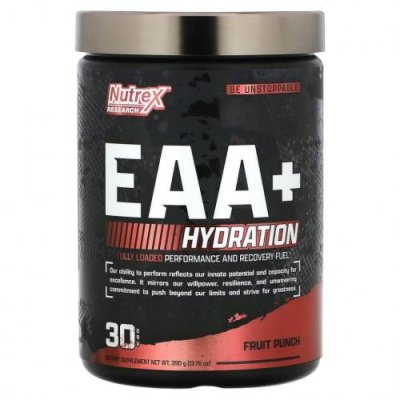 Nutrex Research, EAA + Hydration, фруктовый пунш, 390 г (13,75 унции) Незаменимые аминокислоты / Аптека | V4.Market