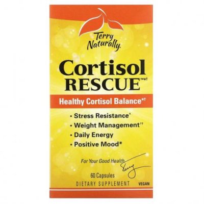 Terry Naturally, Cortisol Rescue, 60 капсул Формулы для спокойствия / Аптека | V4.Market