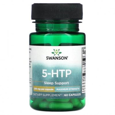 Swanson, 5-HTP, 200 мг, 60 капсул 5-HTP (гидрокситриптофан) / Аптека | V4.Market