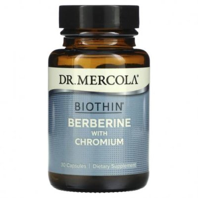 Dr. Mercola, Biothin, берберин с хромом, 30 капсул Берберин (барбарис) / Аптека | V4.Market