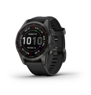 Смарт-часы Garmin Fenix 7S Sapphire Solar Carbon Gray DLC with Black Band Garmin / Электроника | V4.Market