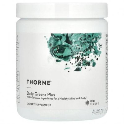 Thorne Research, Daily Greens Plus, ежедневная добавка с зеленью, 189 г (6,7 унции) Зеленые смеси / Аптека | V4.Market