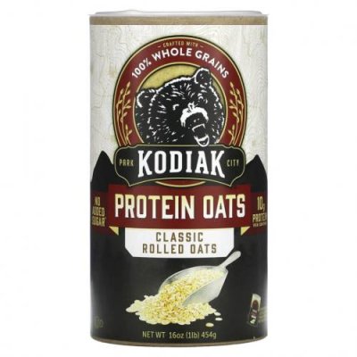 Kodiak Cakes, Protein Oats, классические овсяные хлопья, 454 г (16 унций) Овес, овсяные хлопья / Аптека | V4.Market