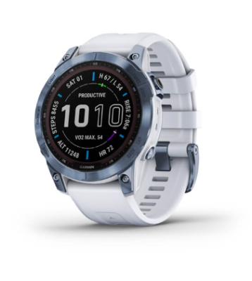 Смарт-часы Garmin Fenix 7X Sapphire Solar Mineral Blue DLC Titanium with Whitestone Band Garmin / Электроника | V4.Market