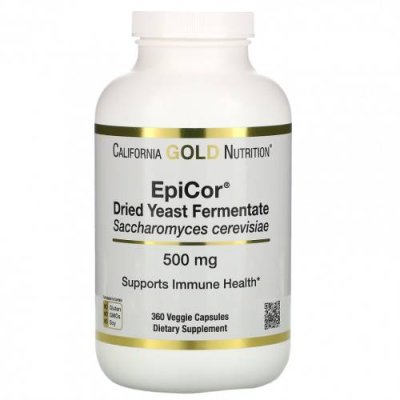 California Gold Nutrition, EpiCor, сухой дрожжевой ферментат, 500 мг, 360 растительных капсул EpiCor / Аптека | V4.Market