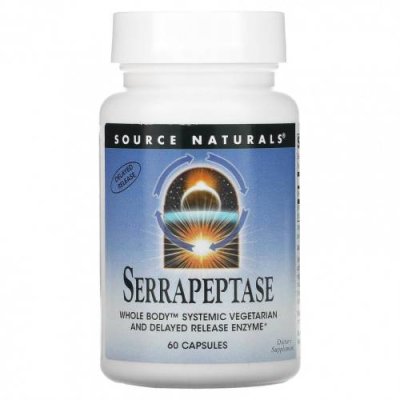 Source Naturals, Серрапептаза, 60 капсул Серрапептаза / Аптека | V4.Market